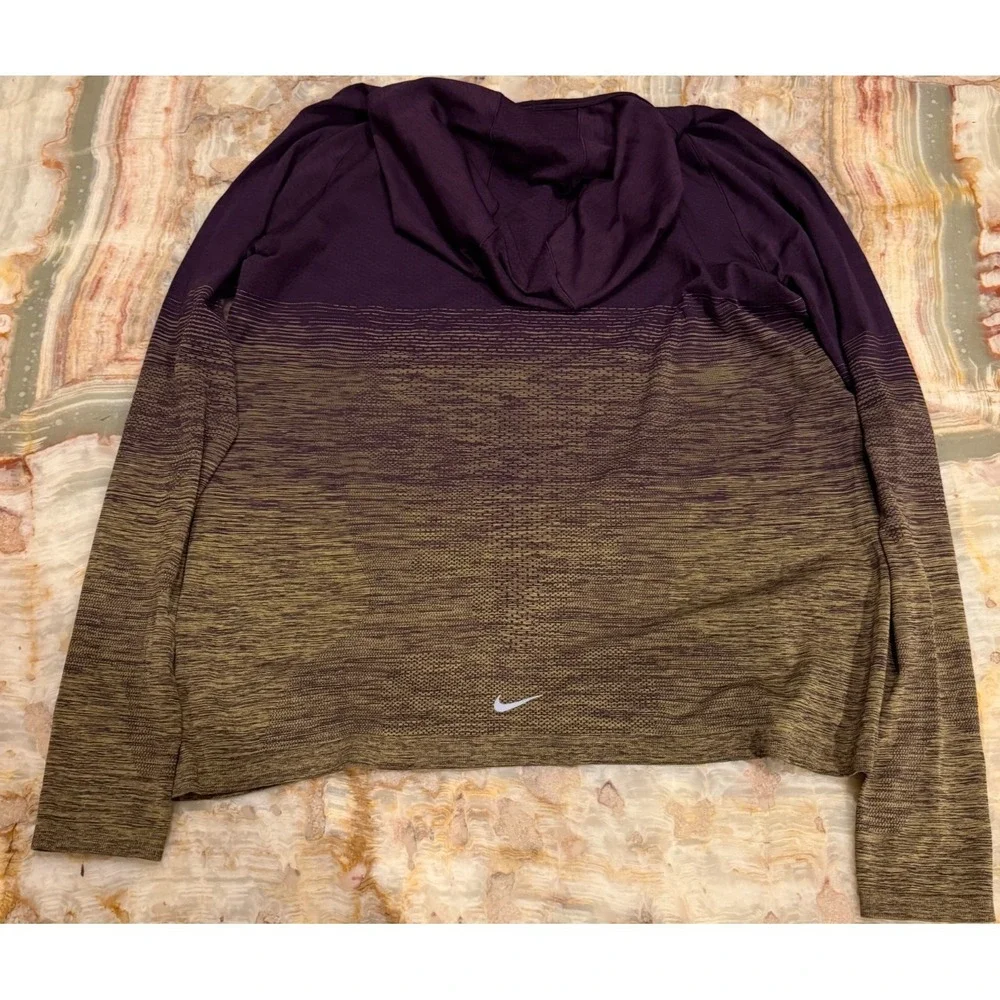 Nike X Undercover Lab Gyakusou Mens Dri-Fit Running Hoodie‎ Purple Brown Size M